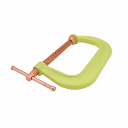 410CS, Spark-Duty Drop Forged Hi-Vis C-Clamp, 2" - 10-1/8" Jaw Opening, 5-7/8" Throat Depth