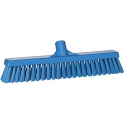 Vikan 3174, Vikan Broom - Soft / Stiff 2x16 This fully color-coded sweeping broom has two types of bristles to pick up every particle.