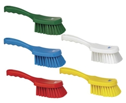 Vikan 4187, Vikan Short-handled hand brush soft bristles This is the work horse of the Vikan range. It has a comfortable grip allowing the operator to work for long periods of time.