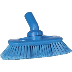 Vikan 7067, Vikan Angle Adjustable Brush This unique brush has split fiber bristles to absorb liquid so that the user is able to efficiently carry soapy water from bucket to the surface to be cleaned.