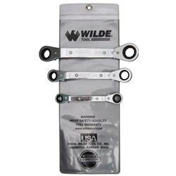 Wilde Tool 805-VR, Wilde Tools- 3 Piece Offset Ratchet Box Wrench Set Manufactured & Assembled in U.S.A.Finish : Polished, Each