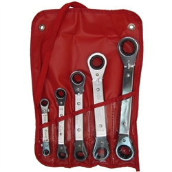 Wilde Tool 806-VR, Wilde Tools- 5 Piece Offset Ratchet Box Wrench Set Manufactured & Assembled in U.S.A.Finish : Polished, Each